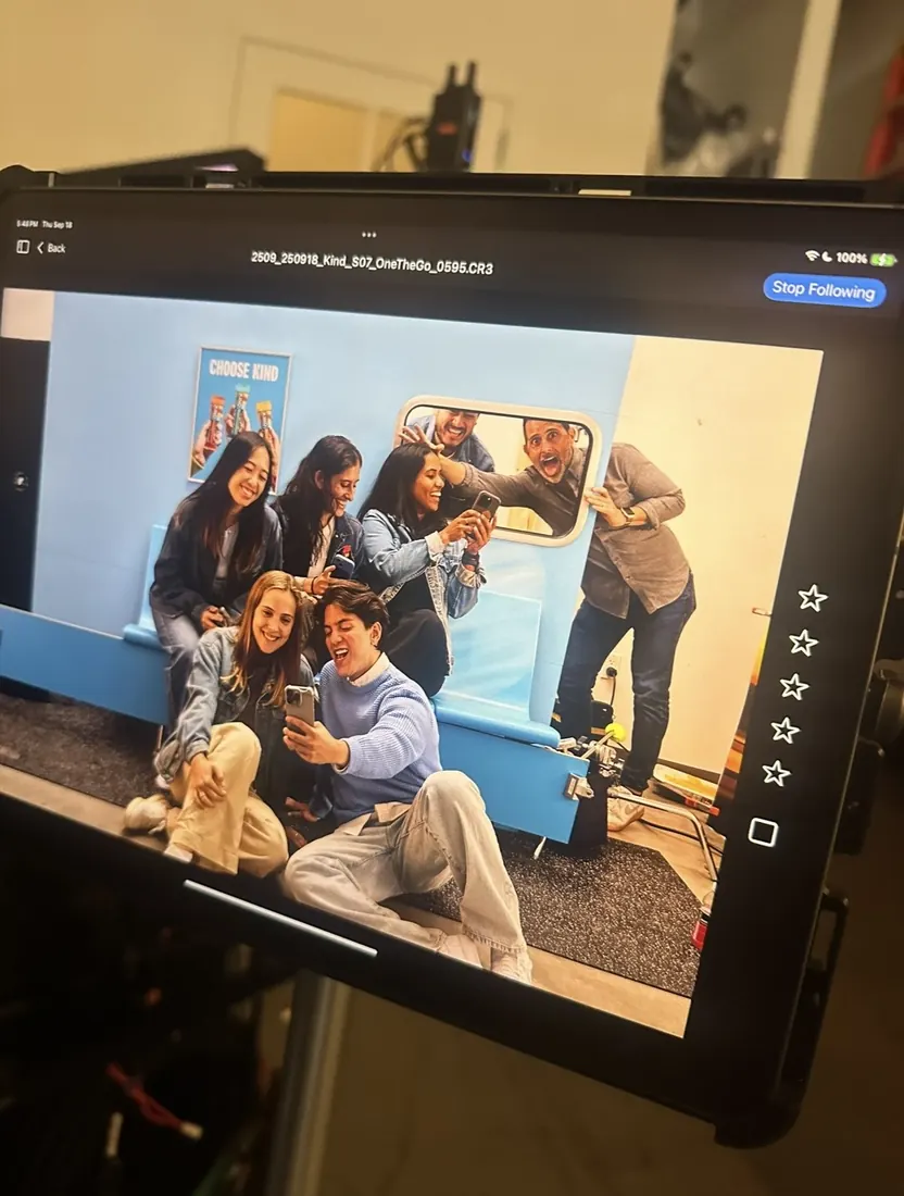 Behind the scenes on a production