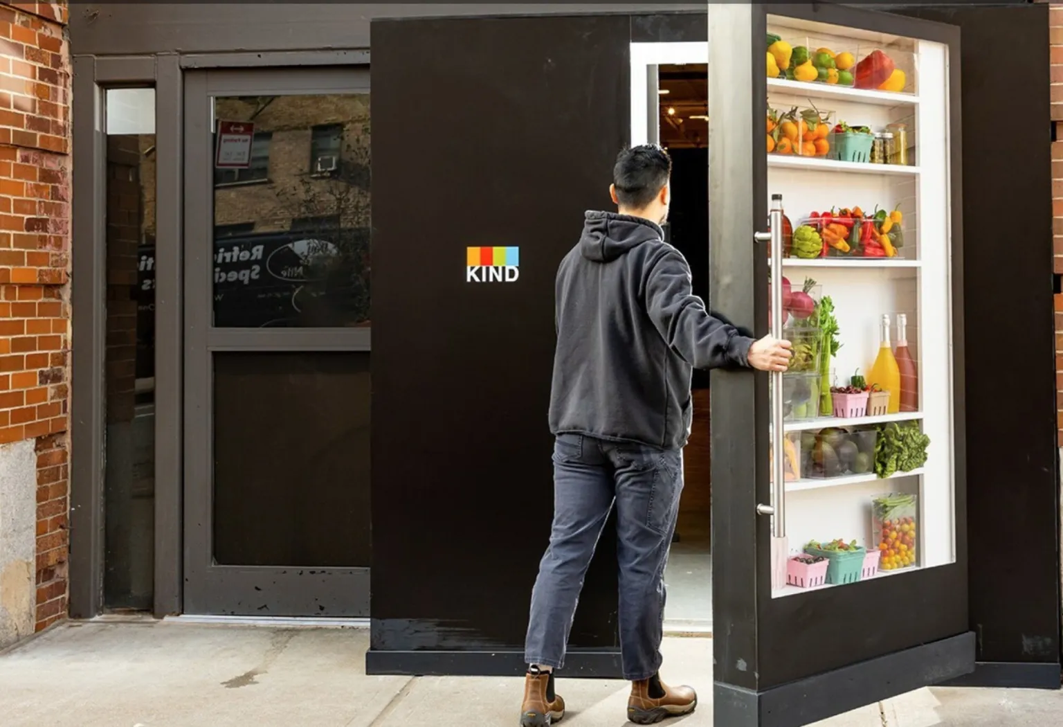 Secret KIND Farmers Market interior and activation detail