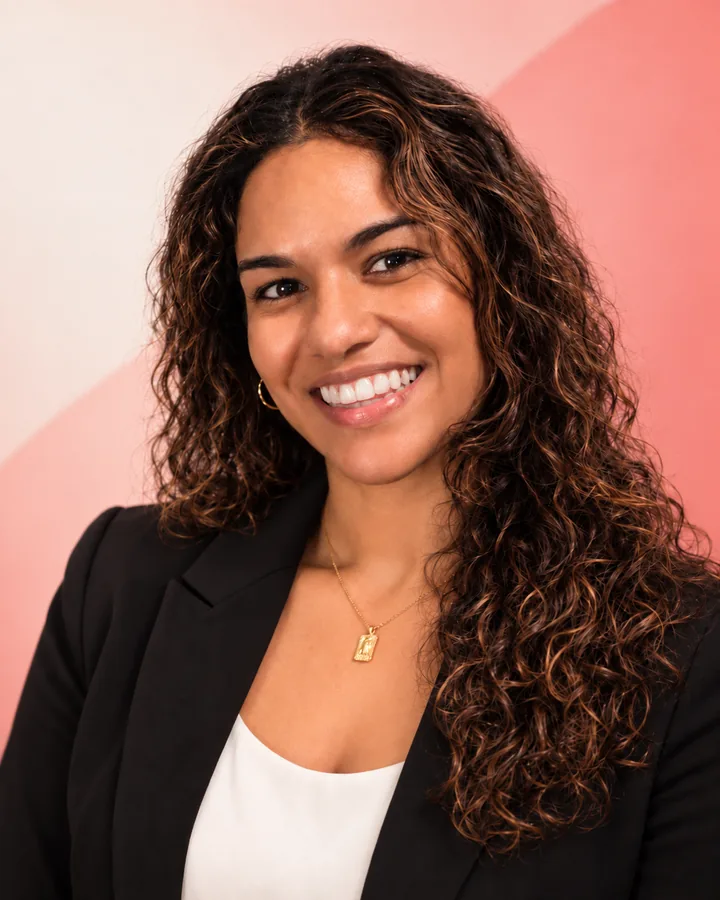 Sandy Ramirez in a black blazer