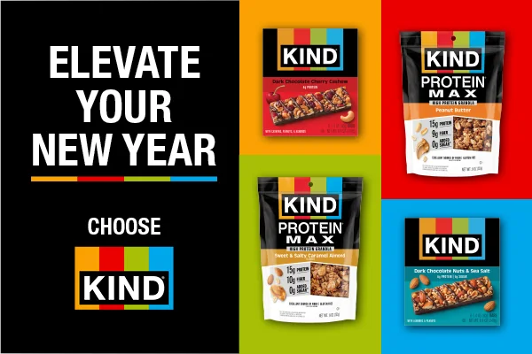 KIND new visual identity product campaign creative