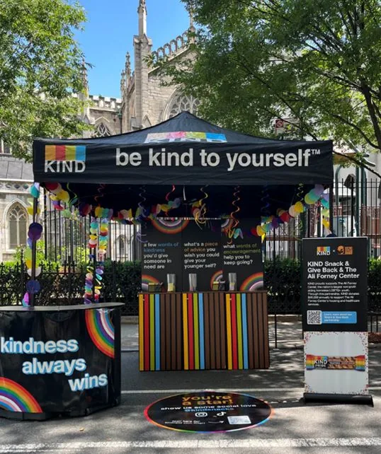 KIND Pride activation tent