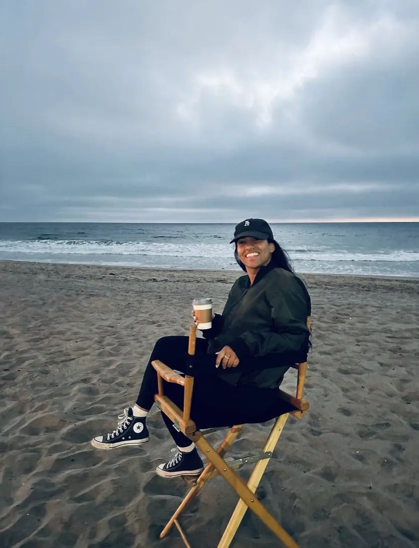 On set by the water