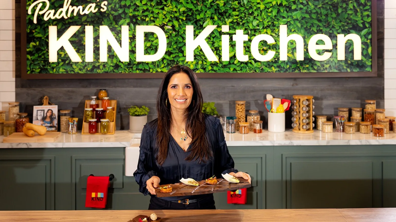 Padma Lakshmi at Padma’s KIND Kitchen