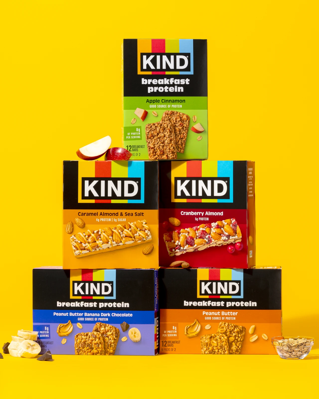 KIND Breakfast Protein stacked product creative